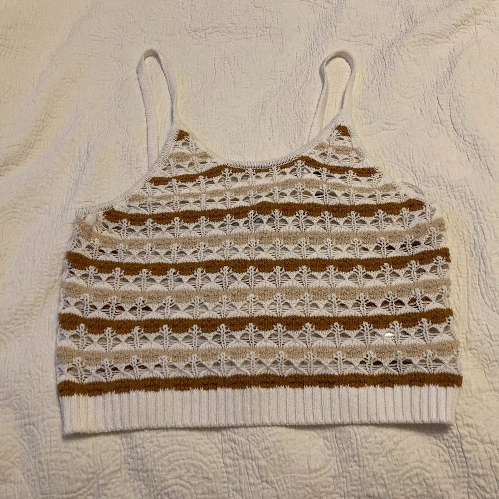 Cute Summery Cropped Knitted Halter Top